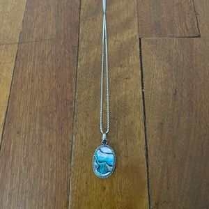 Abalone shell pendant in sterling silver w/ chain